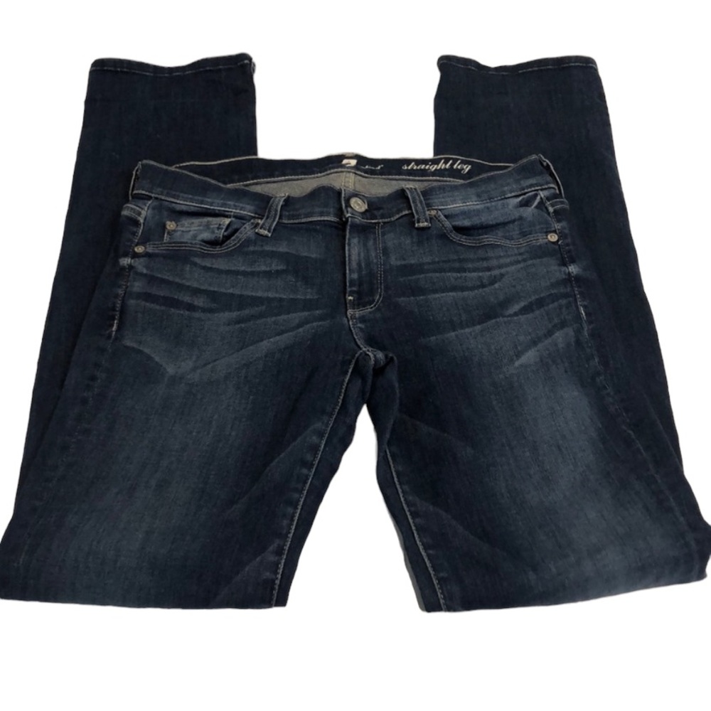 7FAM Straight Leg Jeans